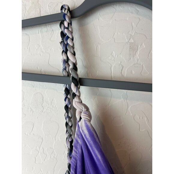 iB Diffusion Artsy Fun Print Maxi Dress Sz M Purple Black White - Picture 2 of 6